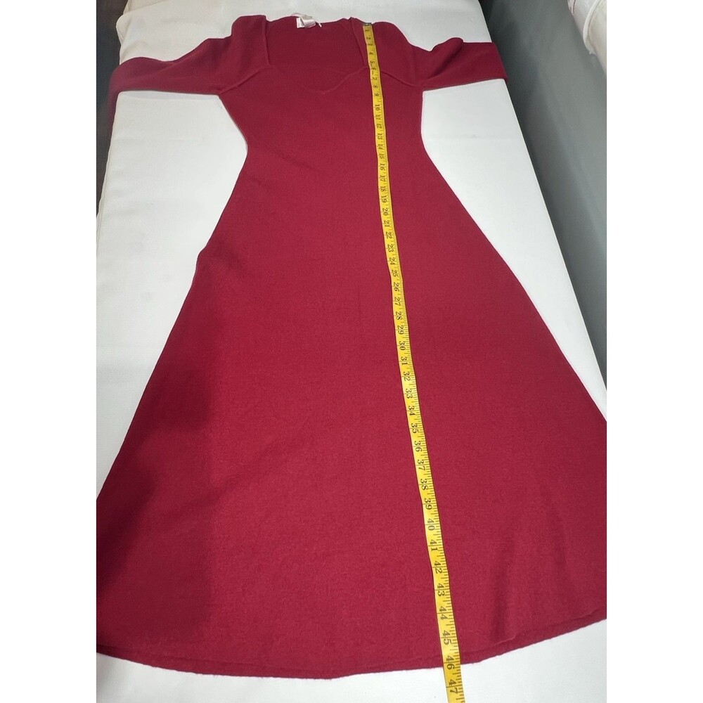 Rachel Parcell Red Romba Midi Sweater Dress Sz S Red A-line Classic Valentine - Picture 7 of 13